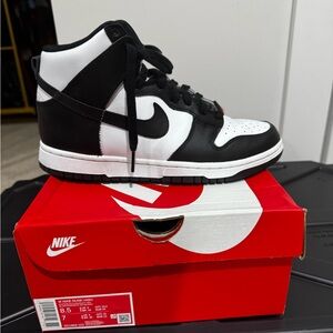Nike Black and White High-Top Sneakers
